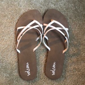 Volcom White Sandals Size 10